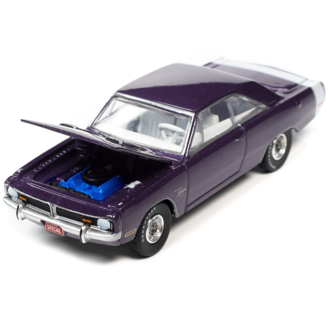 1971-dodge-dart-swinger-340-special-plum-crazy-purple-1-64-diecast-model-car-by-auto-world