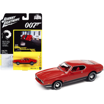 1971 Ford Mustang Mach 1 Bright Red with Black Bottom (James Bond 007) 1/64 Diecast