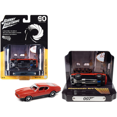 1971 Ford Mustang Mach 1 "James Bond" Collectible Display 1/64 Diecast Model Car by Johnny Lightning