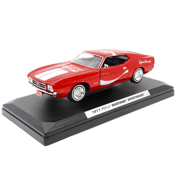 1971 Ford Mustang Sportsroof "Coca-Cola" 1/24 Diecast Model Car by Motor City Classics