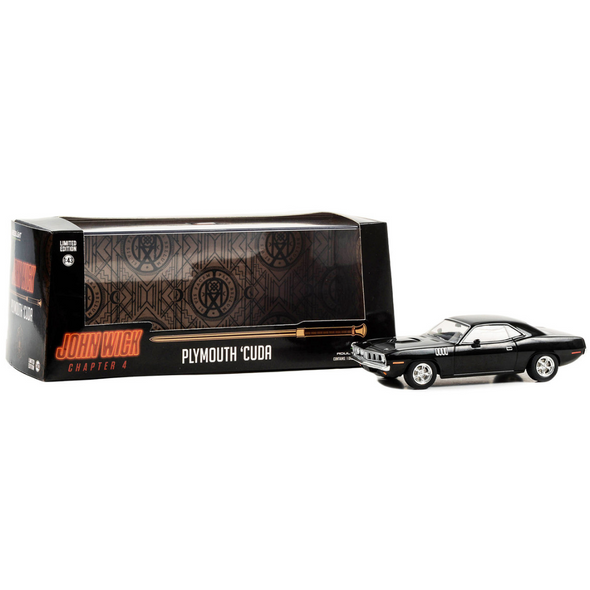 1971 Plymouth Barracuda "John Wick: Chapter 4" (2023) 1/43 Diecast Model Car by Greenlight
