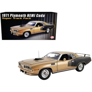 1971-plymouth-hemi-barracuda-super-track-pack-gold-leaf-metallic-1-18-diecast-model-car-by-acme