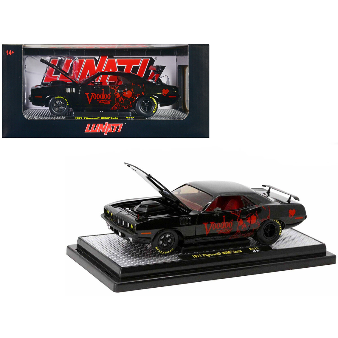 1971 Plymouth Hemi Barracuda "Voodoo by Lunati" Limited Edition 1/24 Diecast Model Car