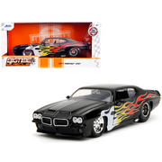 1971-pontiac-gto-black-with-flames-1-24-diecast-model-car-by-jada