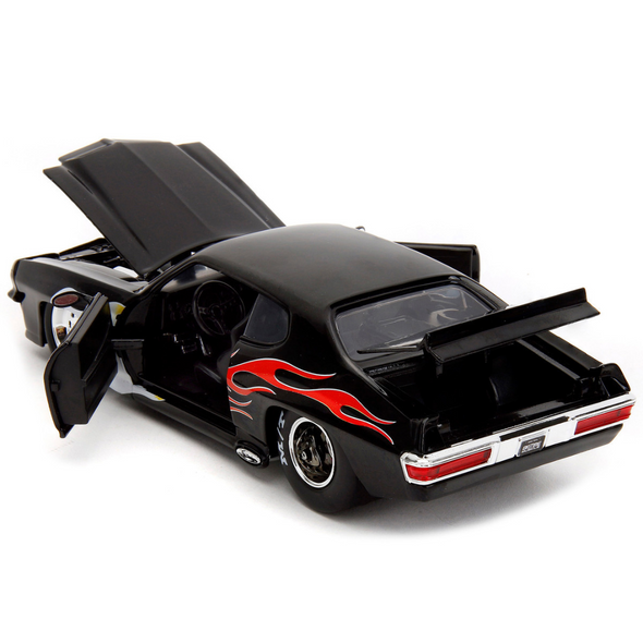 1971-pontiac-gto-black-with-flames-1-24-diecast-model-car-by-jada
