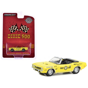 1971 Plymouth Barracuda Convertible "Dixie 500 Pace Car" Yellow "Hobby Exclusive" Series 1/64 Diecast Model Car