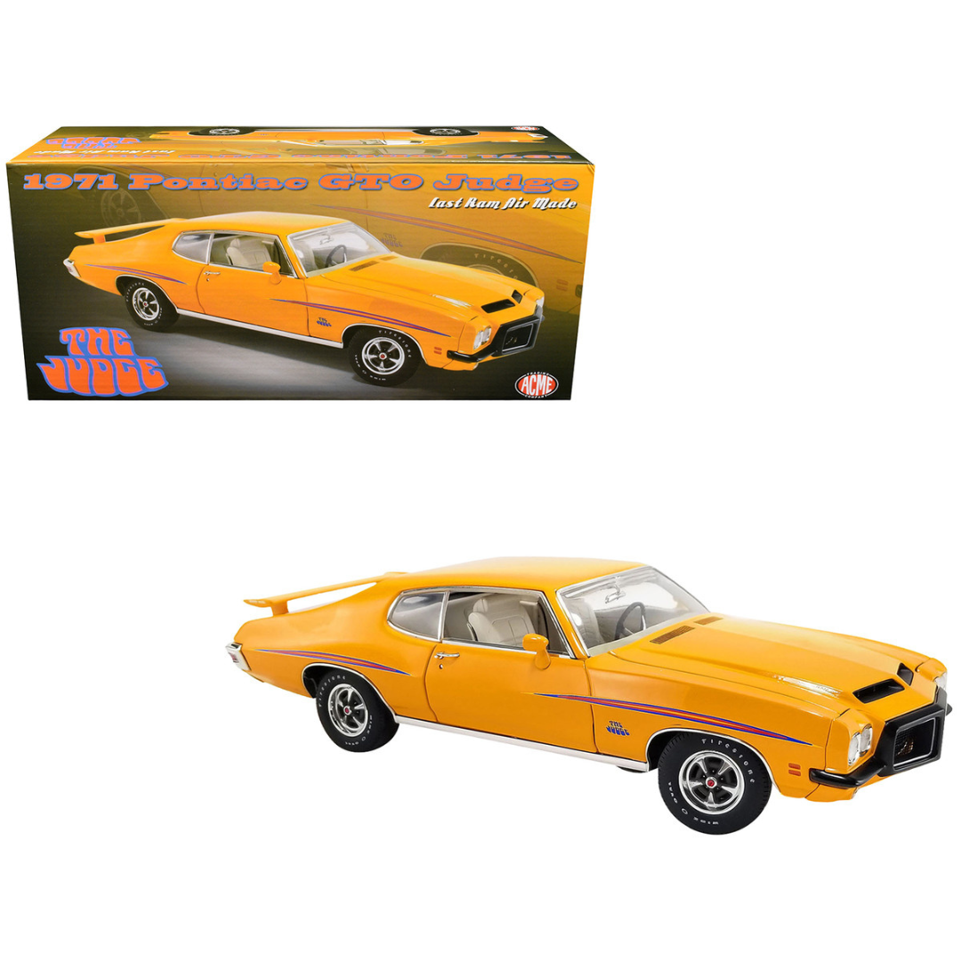 1971 Pontiac GTO Judge Orange "Last Ram Air Made" Limited Edition 1/18 Diecast Model Car