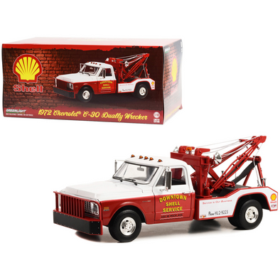 1972 Chevrolet C-30 Dually Wrecker Tow Truck "Downtown Shell Service" 1/18 Diecast