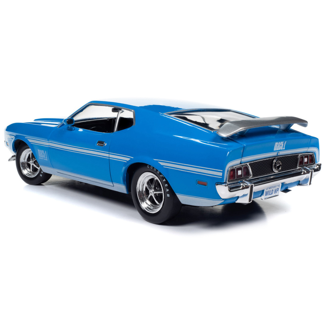 1972-ford-mustang-mach-1-grabber-blue-1-18-diecast-model-car-by-auto-world