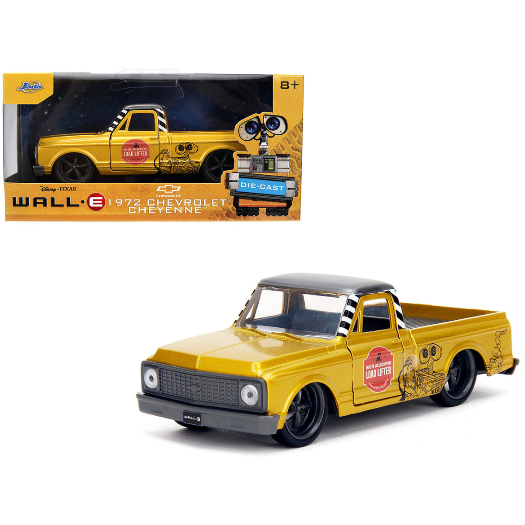 1972 Chevrolet Cheyenne Pickup Truck Gold Metallic with Gray Top "Wall-E" (2008) Movie "Hollywood Rides" Series 1/32 Diecast Model Car