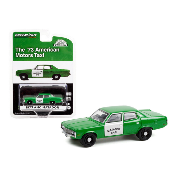 1973-amc-matador-fare-master-taxi-green-and-white-matador-cab-hobby-exclusive-1-64-diecast-model-car-by-greenlight