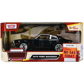 1974 Ford Maverick Black "Forgotten Classics" Series 1/24 Diecast Model Car