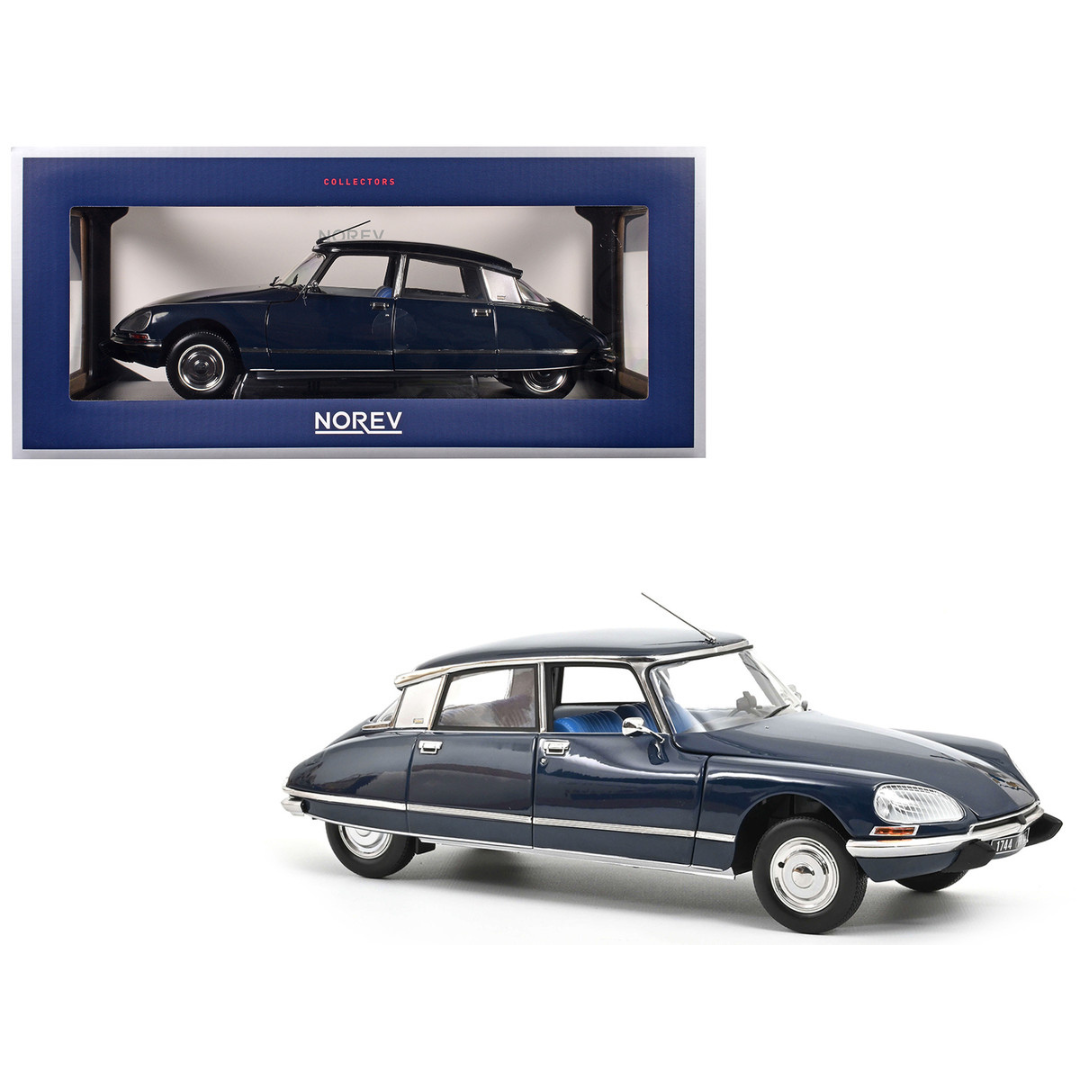 1974 Citroen DS 23 Pallas Orient Blue with Blue Interior 1/18 Diecast Model Car