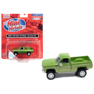 1975-chevrolet-4x4-pickup-truck-lime-green-metallic-1-87-ho-scale-model-car-by-classic-metal-works