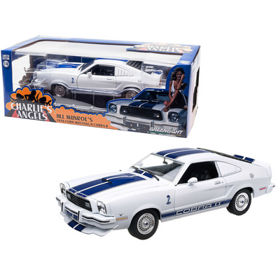 1976 Ford Mustang II Cobra II (Jill Munroe's) White with Blue "Charlie's Angels" 1/18 Diecast