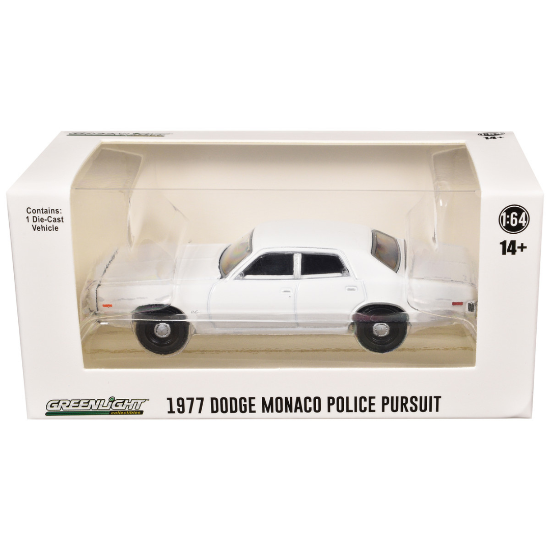 1977-78 Dodge Monaco Police Pursuit White "Hot Pursuit - Hobby Exclusive" Series 1/64 Diecast Model Car