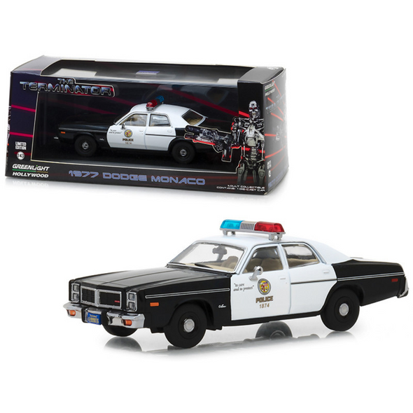 1977-dodge-monaco-police-the-terminator-1984-1-43-diecast-model-car-by-greenlight