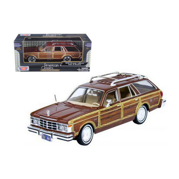 1979-chrysler-lebaron-town-and-country-burgundy-1-24-diecast-model-car-by-motormax