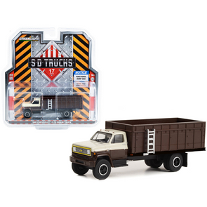 1981 Chevrolet C-70 Grain Truck Brown and Tan with Brown Bed 1/64 Diecast