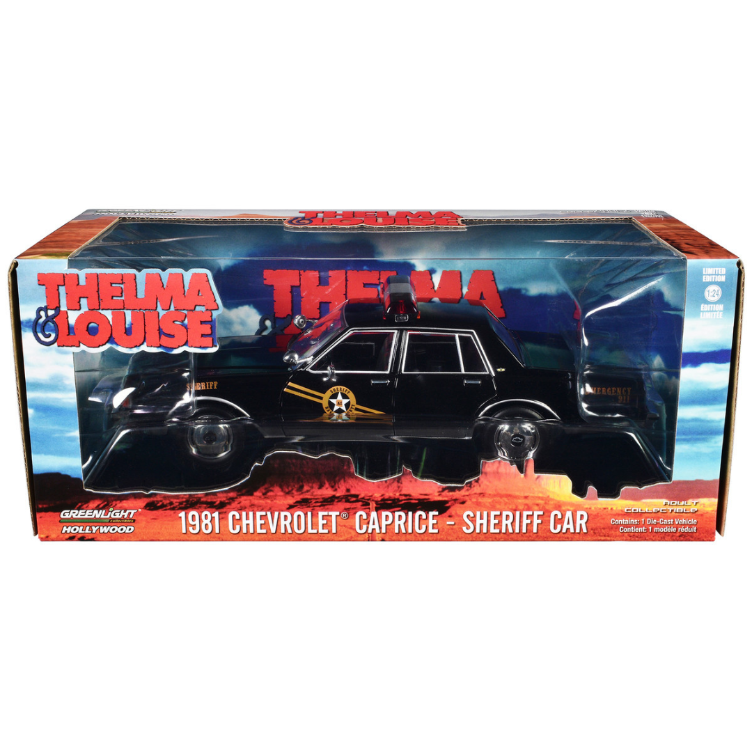 1981 Chevrolet Caprice "Navajo County, AZ Sheriff" Black "Thelma & Louise" (1991) Movie "Hollywood" Series 20 1/24 Diecast Model Car