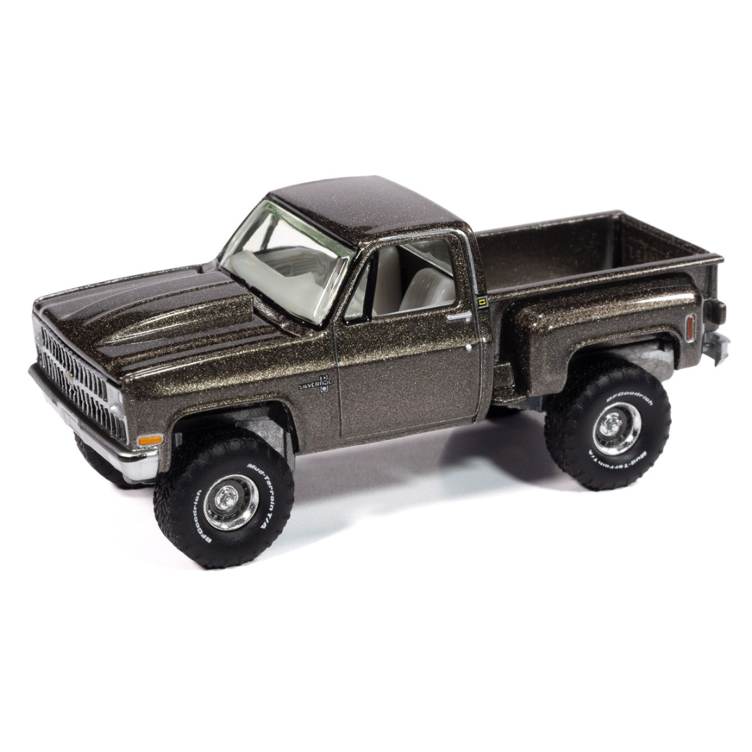 1981 Chevrolet Silverado Stepside Pickup Truck Graystone Metallic "Muscle Trucks" Series 1/64 Diecast Model Car