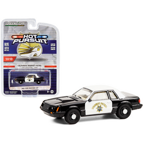 1982 Ford Mustang SSP Black and White CHP "California Highway Patrol" 1/64 Diecast