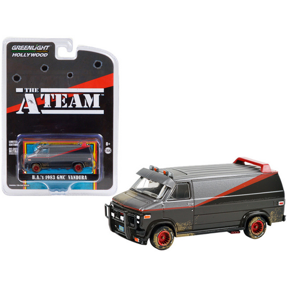 1983 GMC Vandura Van "The A-Team" (1983-1987) (Dirty Version) 1/64 Diecast Model Car by Greenlight