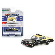 1983-dodge-diplomat-black-and-cream-florida-highway-patrol-state-trooper-hot-pursuit-series-45-1-64-diecast-model-car