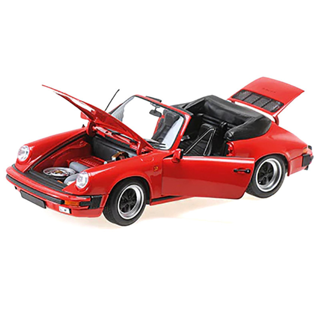 1983 Porsche 911 Carrera Cabriolet 3.2 Red 1/18 Diecast Model Car