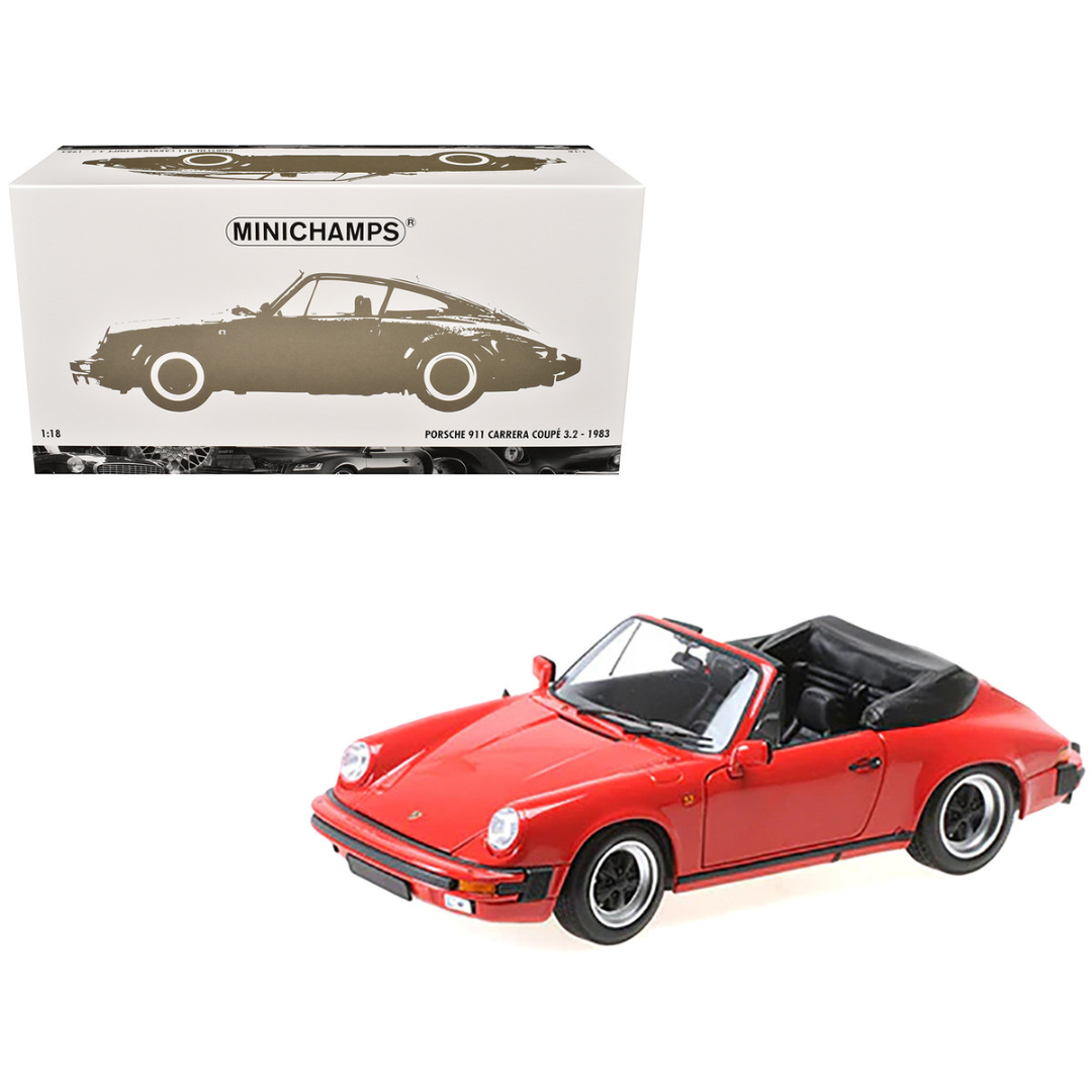 1983 Porsche 911 Carrera Cabriolet 3.2 Red 1/18 Diecast Model Car