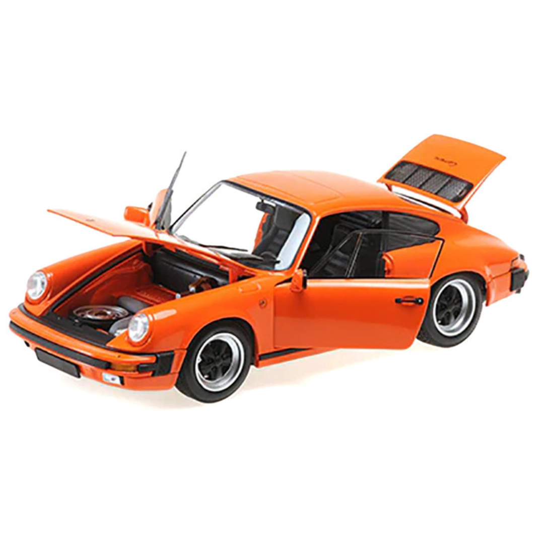 1983 Porsche 911 Carrera Coupe 3.2 Orange 1/18 Diecast Model Car