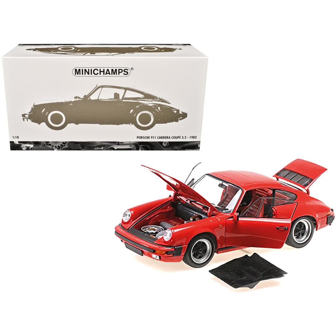 1983 Porsche 911 Carrera Coupe 3.2 Red 1/18 Diecast Model Car