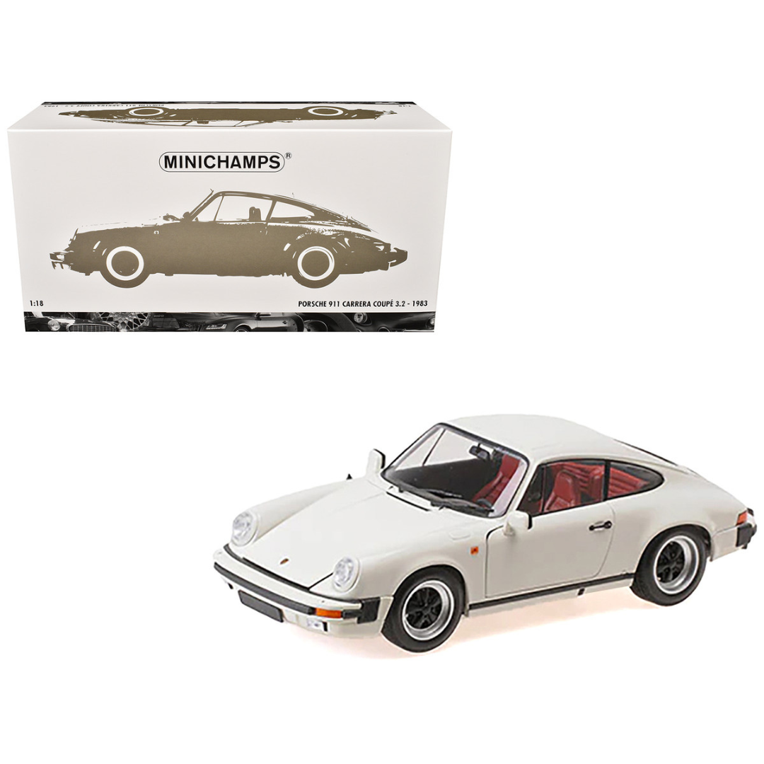 1983 Porsche 911 Carrera Coupe 3.2 White 1/18 Diecast Model Car