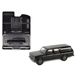 1985 Chevrolet Suburban C10 Custom Deluxe Black "Black Bandit" Series 29 1/64 Diecast Model Car