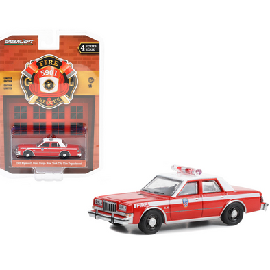 1985-plymouth-gran-fury-red-with-white-top-fdny-the-official-fire-department-city-of-new-york-fire-rescue-series-4-1-64-diecast-model-car-by-greenlight