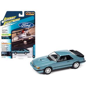 1986-ford-mustang-svo-light-regatta-blue-metallic-1-64-diecast-model-car-by-johnny-lightning