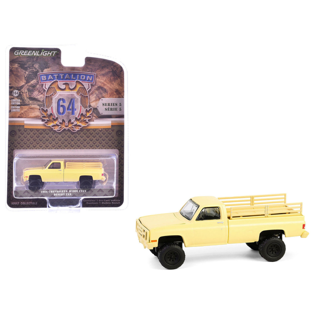 1986 Chevrolet M1008 CUCV Pickup Truck Desert Tan "Battalion 64" Series 5 1/64 Diecast Model Car