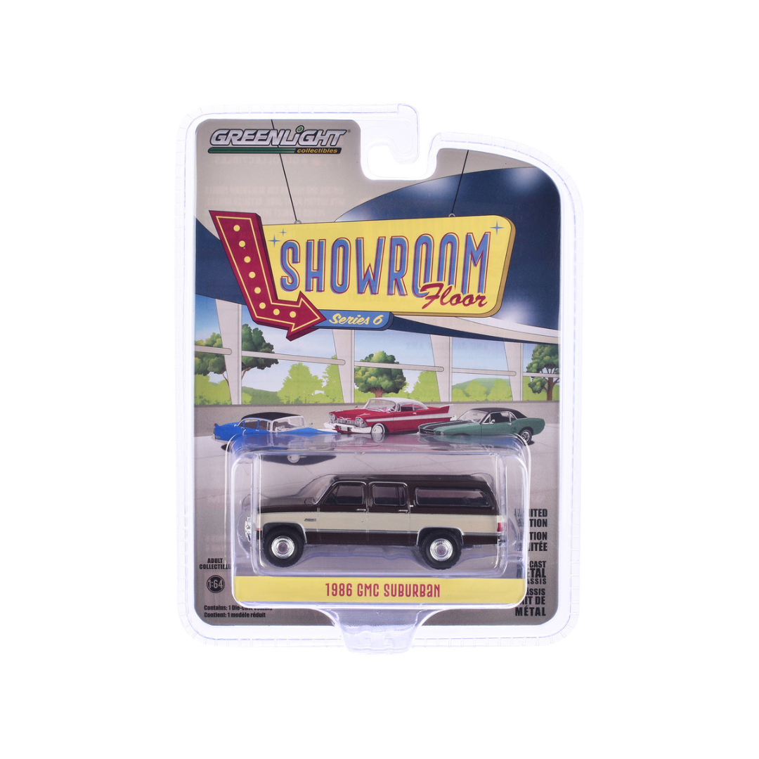 1986 GMC Suburban Indian Bronze and Doeskin Tan "Showroom Floor" Series 6 1/64 Diecast Model Car