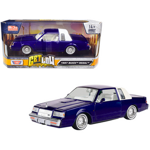 1987-buick-regal-candy-blue-metallic-1-24-diecast-model-car-by-motormax