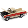 1987-chevrolet-silverado-r10-fleetside-pickup-truck-tan-and-bright-red-1-64-diecast