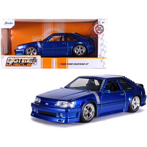 1989-ford-mustang-gt-5-0-candy-blue-with-silver-stripes-bigtime-muscle-1-24-diecast