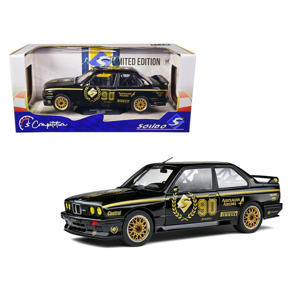 1990-bmw-e30-m3-black-solido-90th-anniversary-livery-limited-edition-competition-series-1-18-diecast-model-car-by-solido