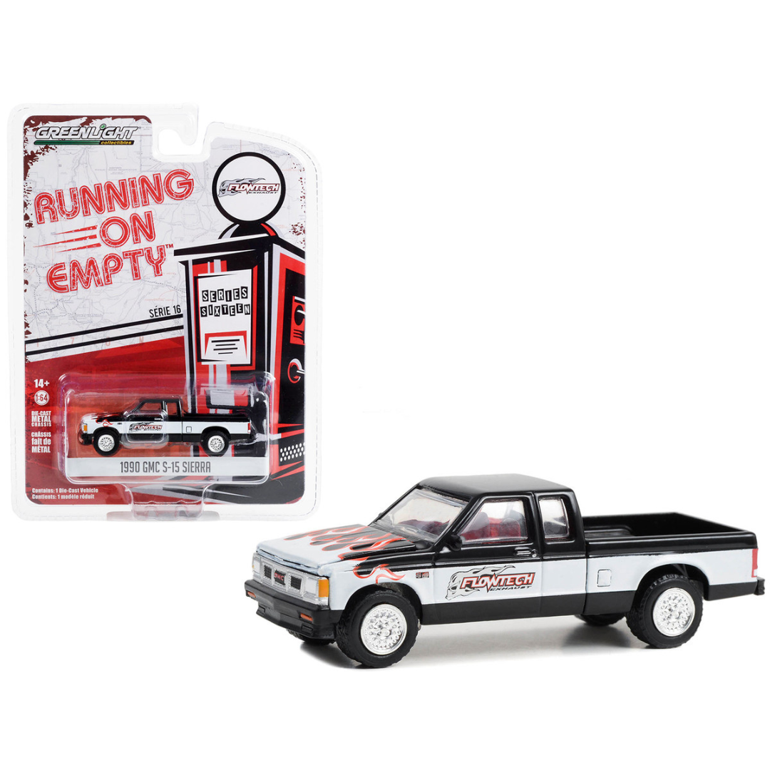 1990-gmc-s-15-sierra-pickup-truck-flowtech-exhaust-1-64-diecast-model-car-by-greenlight