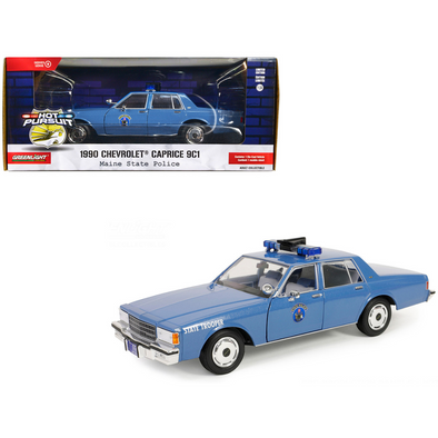 1990 Chevrolet Caprice 9C1 Blue "Maine State Police" "Hot Pursuit" Series 9 1/24 Diecast Model Car