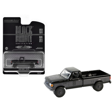 1990 Ford F-150 XL Pickup Truck Black with Gray Sides "Black Bandit" Series 29 1/64 Diecast Model Car