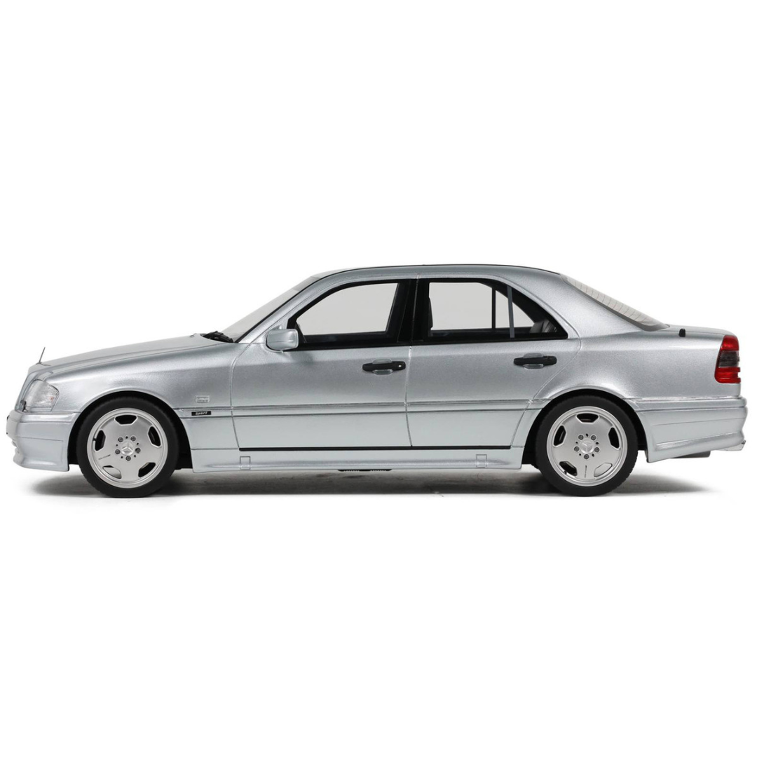 1990 Mercedes-Benz C36 AMG W202 Brilliant Silver Metallic Limited Edition 1/18 Model Car