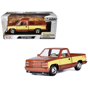 1992 Chevrolet 454 SS Pickup Truck Copper Metallic with Beige Sides "American Classics" Series 1/24 Diecast Model Car