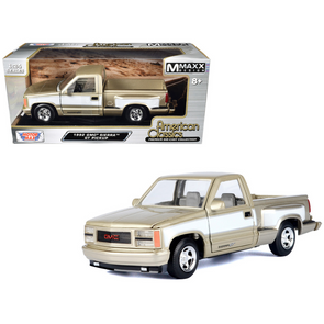 1992 GMC Sierra GT Pickup Truck Gold Metallic with White Sides "American Classics" Series 1/24 Diecast Model Car