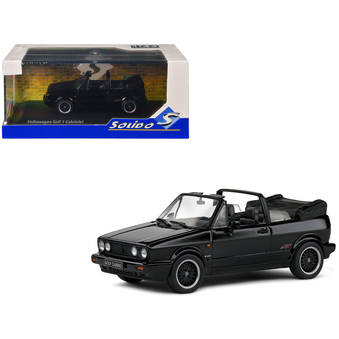 1992 Volkswagen Golf 1 Cabriolet Sportline Black 1/43 Diecast Model Car