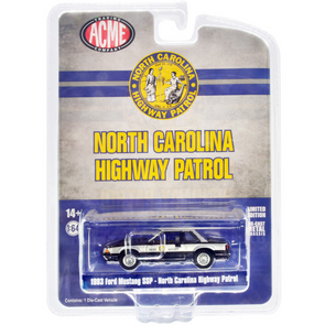 1993-ford-mustang-ssp-police-north-carolina-highway-patrol-state-trooper-1-64-diecast-model-car-by-greenlight-for-acme